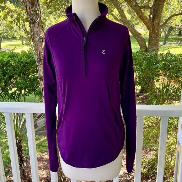 Horze Aurelia Club Purple Technical Zip Front Jacket - Picture 1 of 5